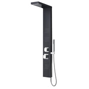 Colonna idromassaggio in alluminio nero 140x15 cm mod. Vittoria