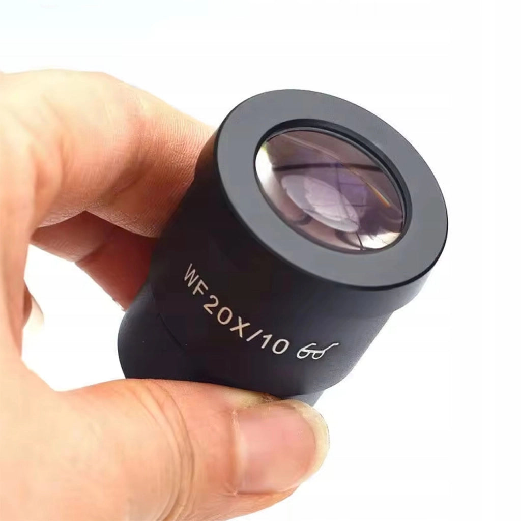 Set di Oculari WF20X/10 per Microscopio Stereoscopico – Ingrandimento 20x | Campo Visivo 10 mm