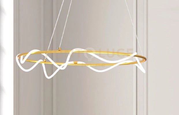 NOEMI-SR O Lampadario a sospensione ottone spazzolato 50W dimmerabile dimmerabile lumen 3420 SDD 2800 - 5000k