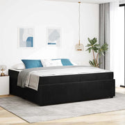 Struttura del letto con materasso Nero 200 x 200 cm Tessuto 3398440