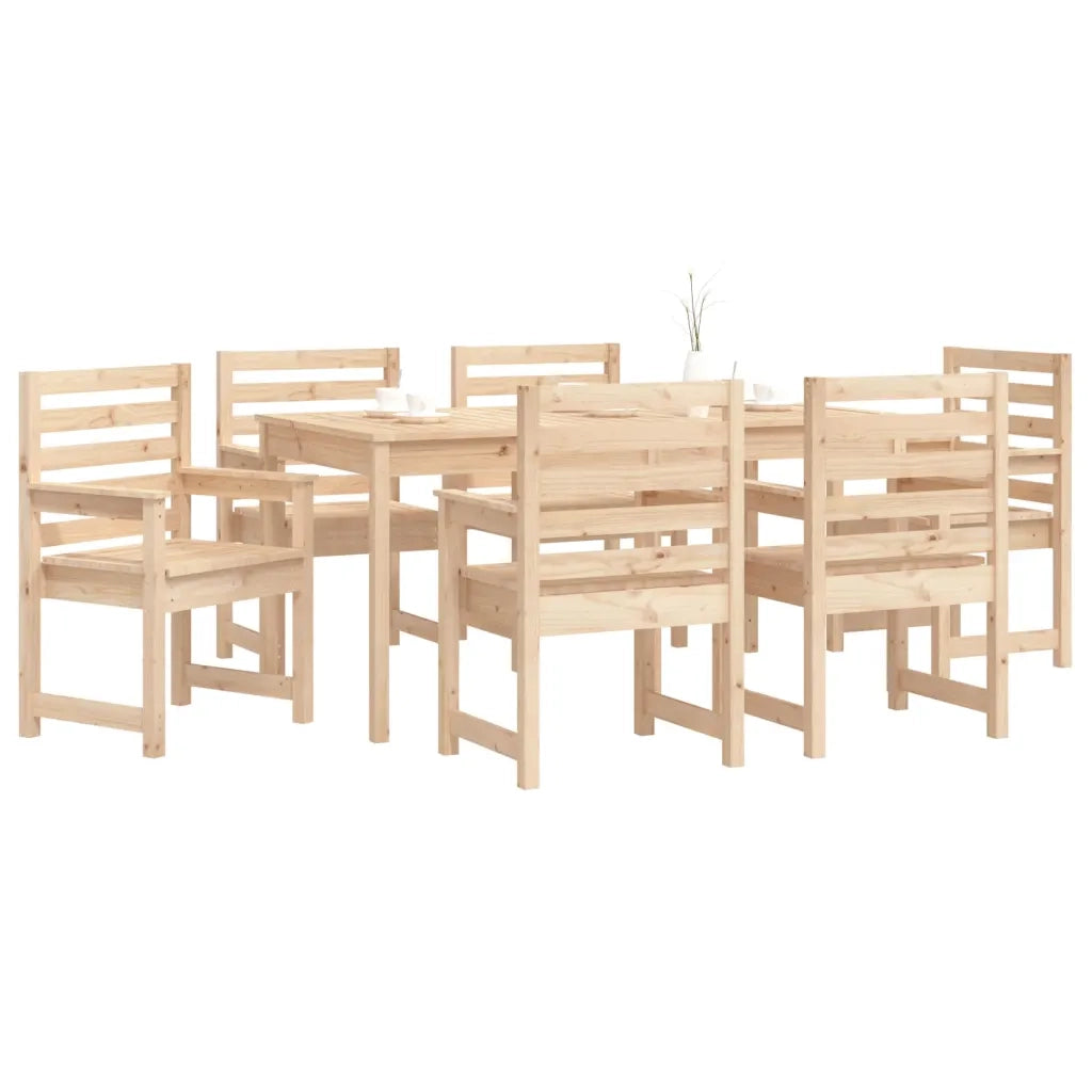 Set da Pranzo da Giardino 7 pz in Legno Massello di Pino 3154713