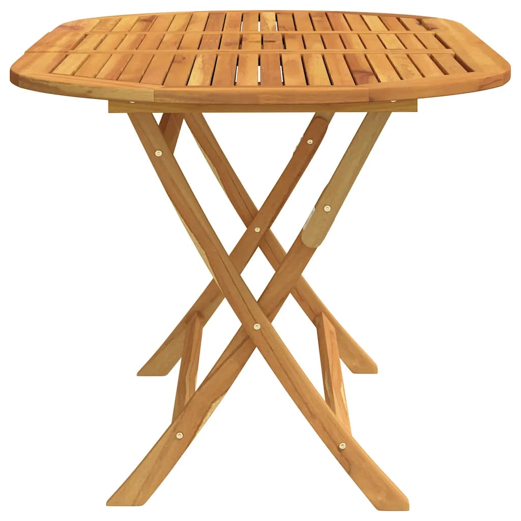 Tavolo da Giardino Pieghevole 160x85x75cm Massello di Eucalipto cod mxl 34322