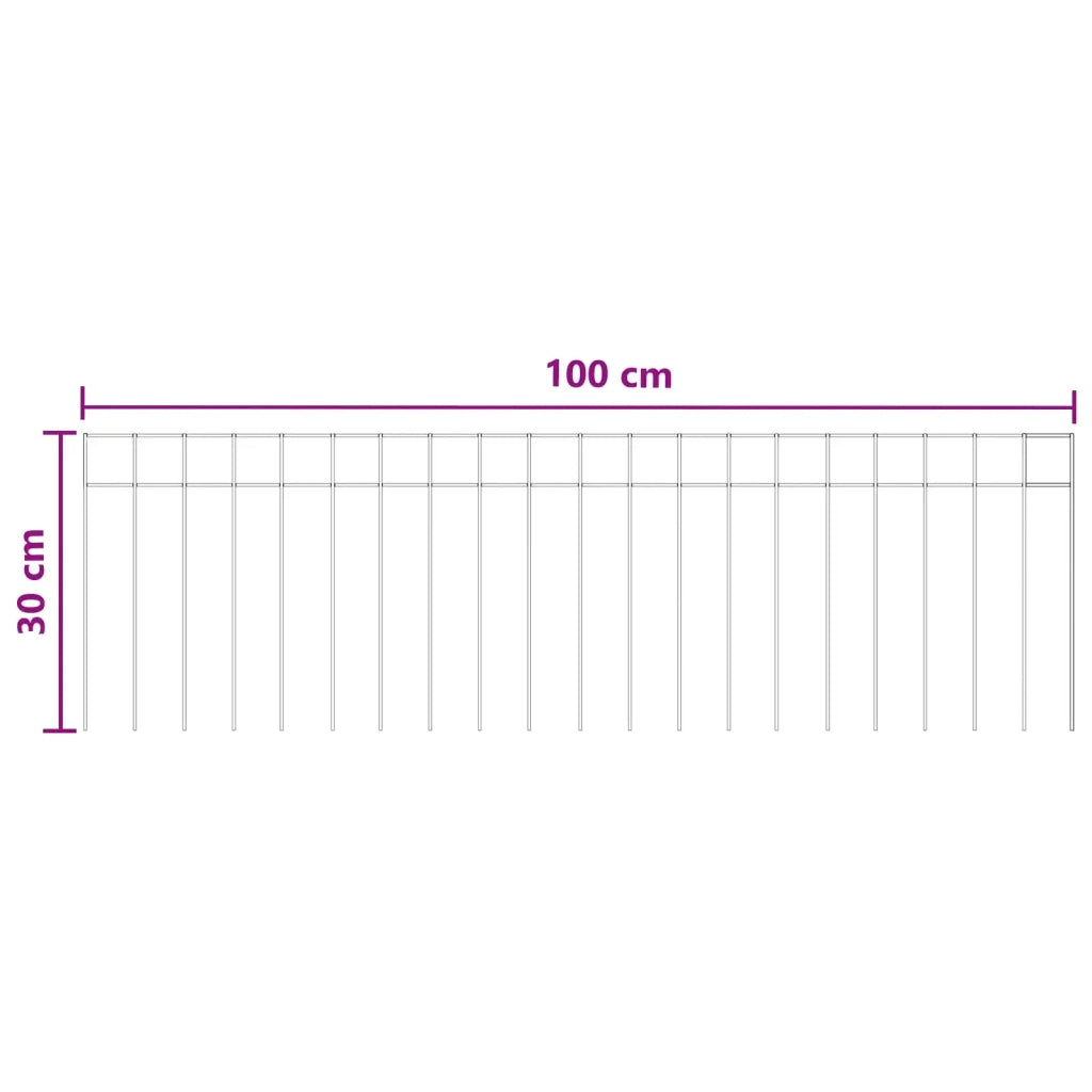 Pannello di Recinzione da Giardino 24 pcs Acciaio zincato 42042950