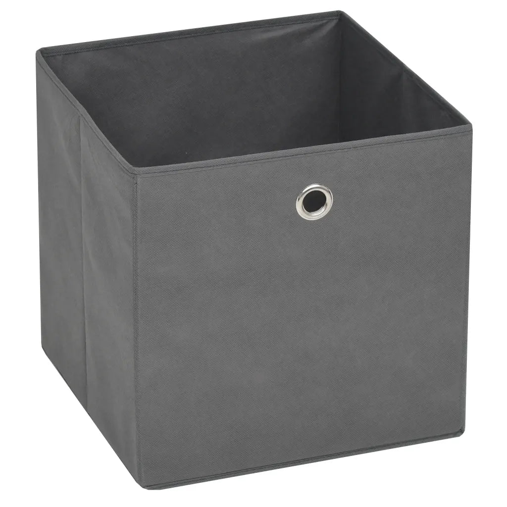 Contenitori 4 pz in Tessuto non Tessuto 32x32x32 cm Grigio 245747