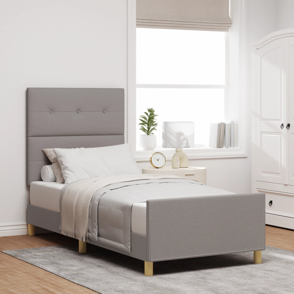 Struttura Letto Tortora 80x200 cm Tessuto