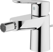 Bidet Mengkraan a una manopola - apertura push-open vasca - risparmio d'acqua - schiuma - 57 l/min - 28 mm - carter di ceramica - tubi 3/8 pollici - 125 mm - cromato