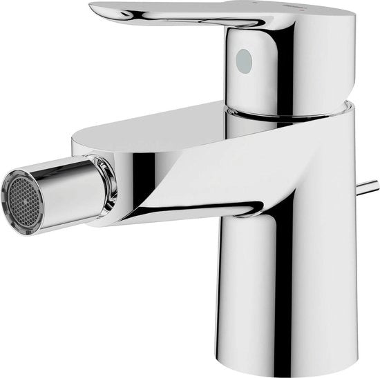 Bidet Mengkraan a una manopola - apertura push-open vasca - risparmio d'acqua - schiuma - 57 l/min - 28 mm - carter di ceramica - tubi 3/8 pollici - 125 mm - cromato