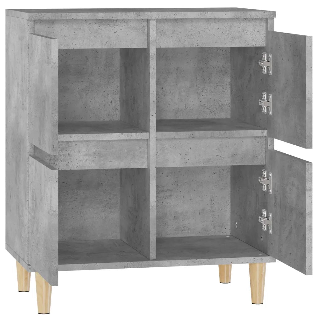 Credenza-Buffet-Armadio da cucina Grigio Cemento 60x35x70 cm in Legno Multistrato 306211