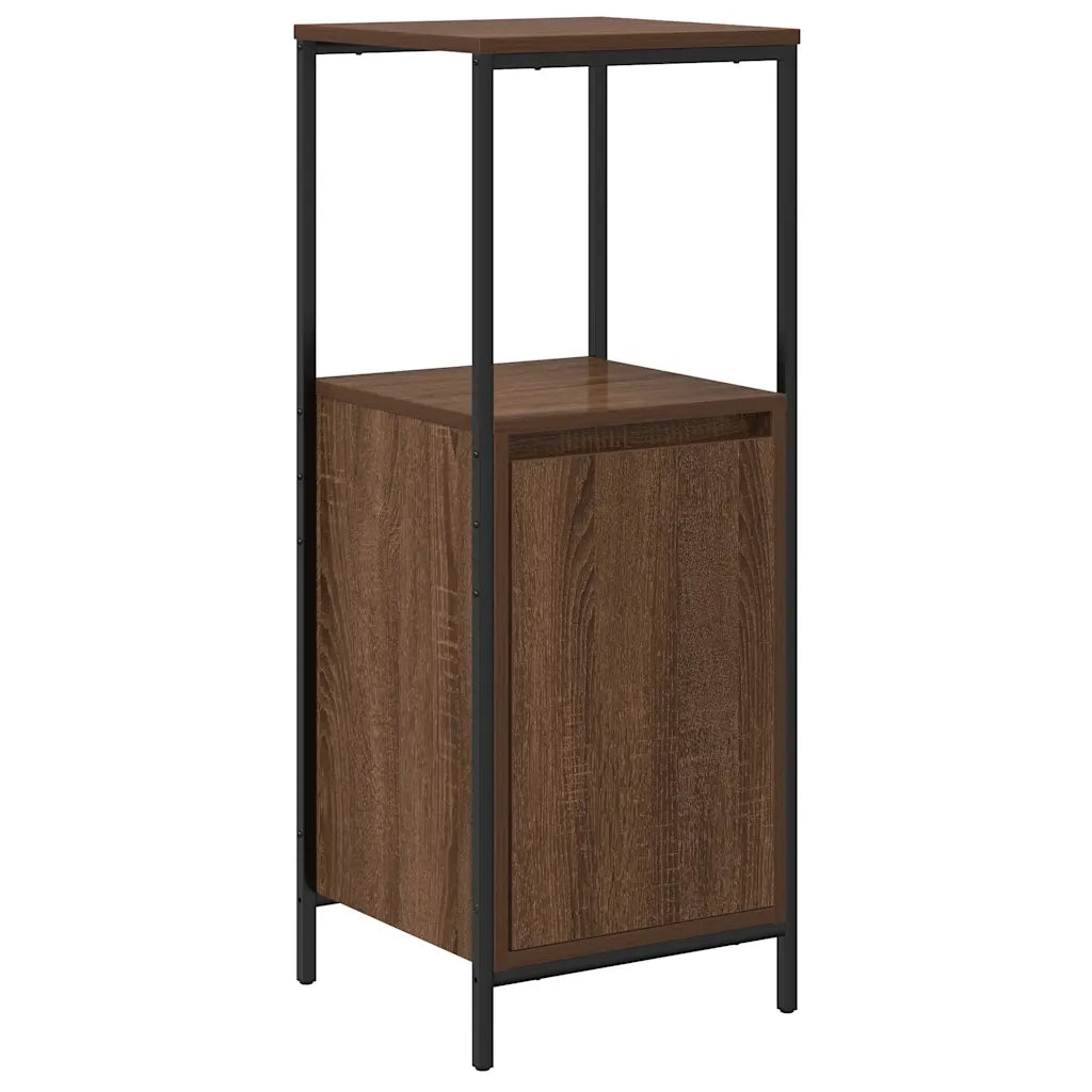 vidaXL Mobile da Bagno con Ripiani Rovere Marrone 36x35x95 cm