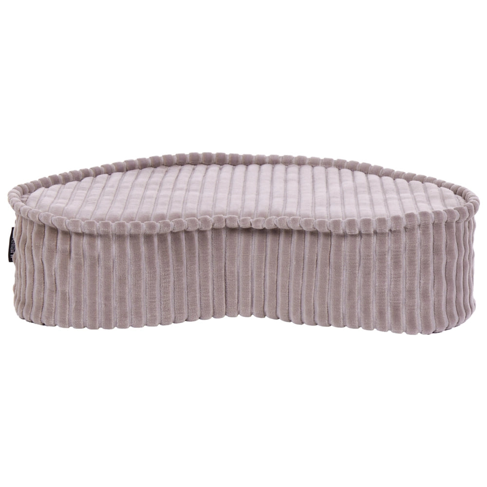 Set di 2 cuscini da terra in velluto a coste a forma di fagiolo beige e marrone cameretta soggiorno
