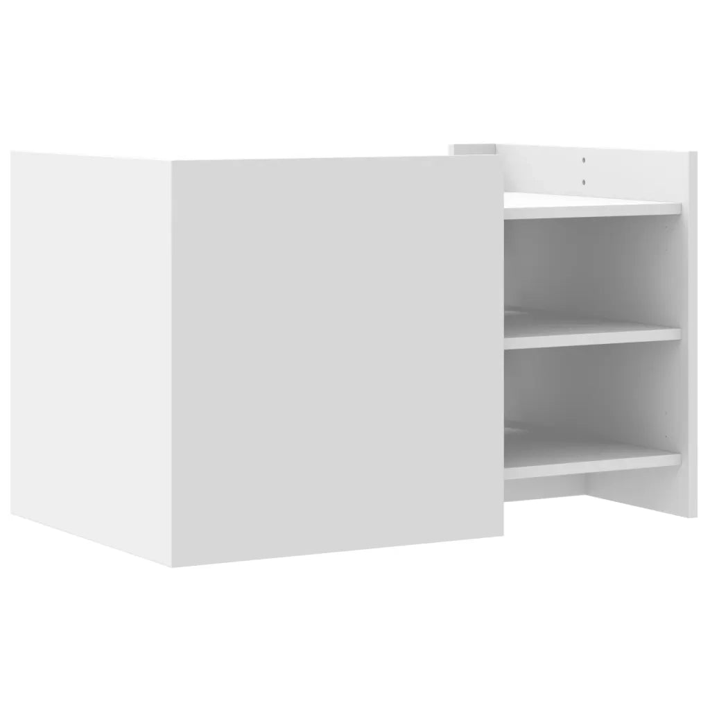 Tavolino da salotto | Tavolino da caff¨¨ | Tavolino da Soggiorno Bianco 80x50x50 cm in Legno Multistrato