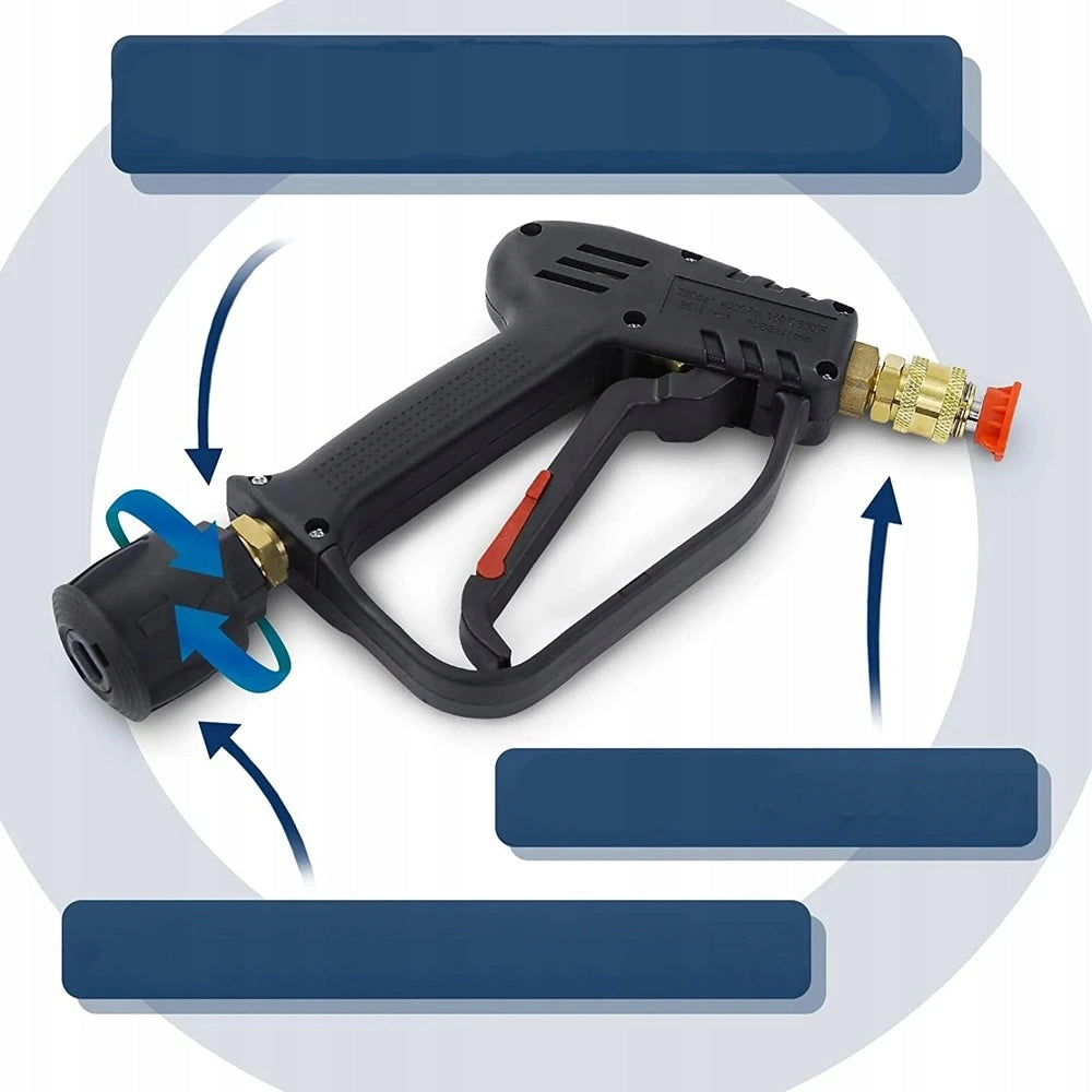 Pistola Alta Pressione con 5 Ugelli + Tubo 10m Click/Click – Compatibile con Idropulitrice Kärcher K2–K7 | Fino a 160