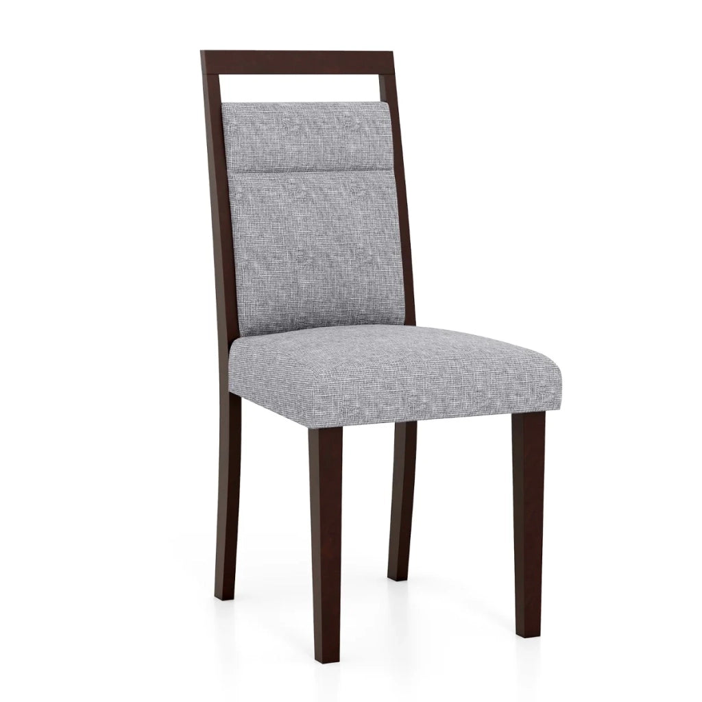 Set di 2 sedie da pranzo 43 x 52 x 92 cm comoda seduta imbottita schienale reclinabile stile moderno tessuto grigio 20_0011779