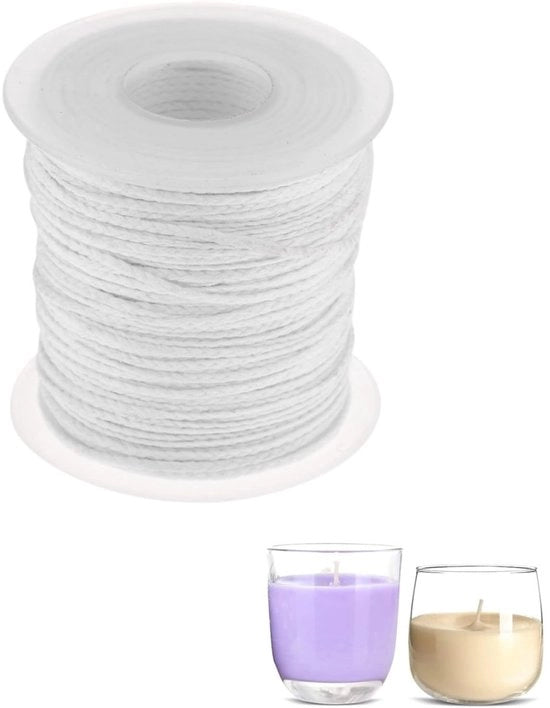Fumogeno a Trefola di Cotone 200FT - Accessori per Lampade a Olio - Fumogeno per Lampade a Cera - Fumogeno Rookvrij - Utile all'Uso Manuale