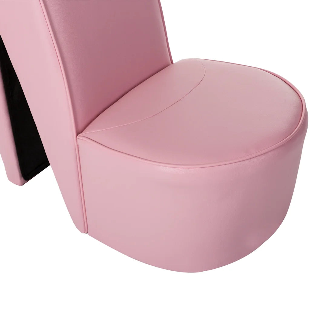 Poltrona a Forma di Scarpa con Tacco in Similpelle Rosa cod mxl 14594
