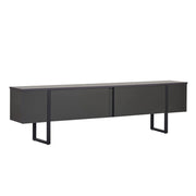 Porta TV in legno "Onera" - 180 x 30 x 50 cm - Antracite / Nero