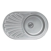 Lavello Smeg LMEL77S 1 vasca con gocciolatoio sinistro 78x48 cm inox