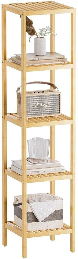 Scatola a 5 Livelli in Legno di Bambù - Multifunzionale e Elegante - Naturale