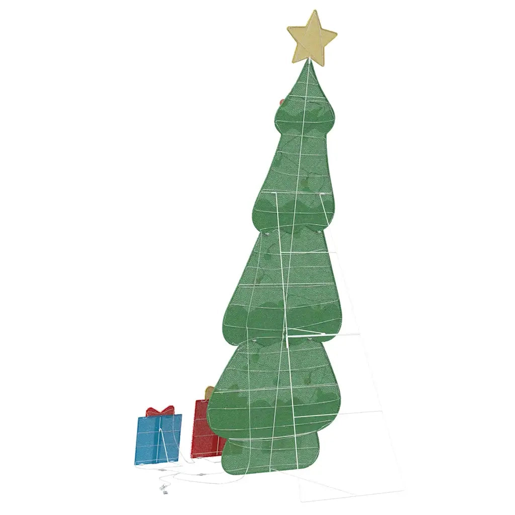 Albero di Natale Illuminato con 3 Scatole Regalo 2D Bianco Caldo