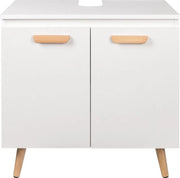 Cassettiera da sotto lavabo per bagno - Cassetto sotto lavabo con apertura - Lavabo sotto cassetto con spazio - 60x40x60,5cm - Bianco