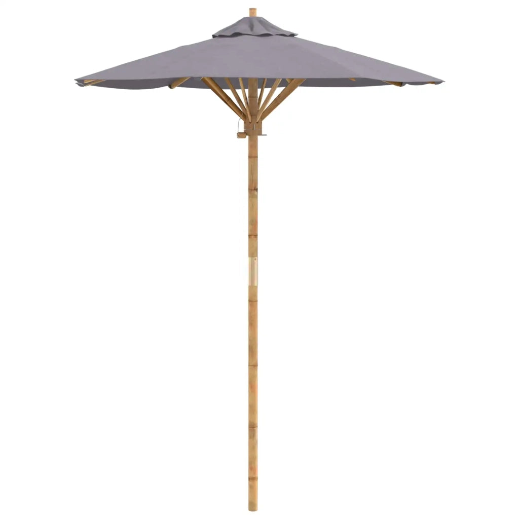 Ombrello da giardino Grigio scuro Ø 150 x 210 cm Bambù 4108084