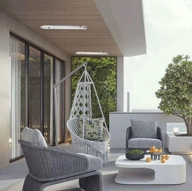 Plafoniera tubo neon crepuscolare con pannello solare cavo 5 mt soffitto camper campeggio giardino