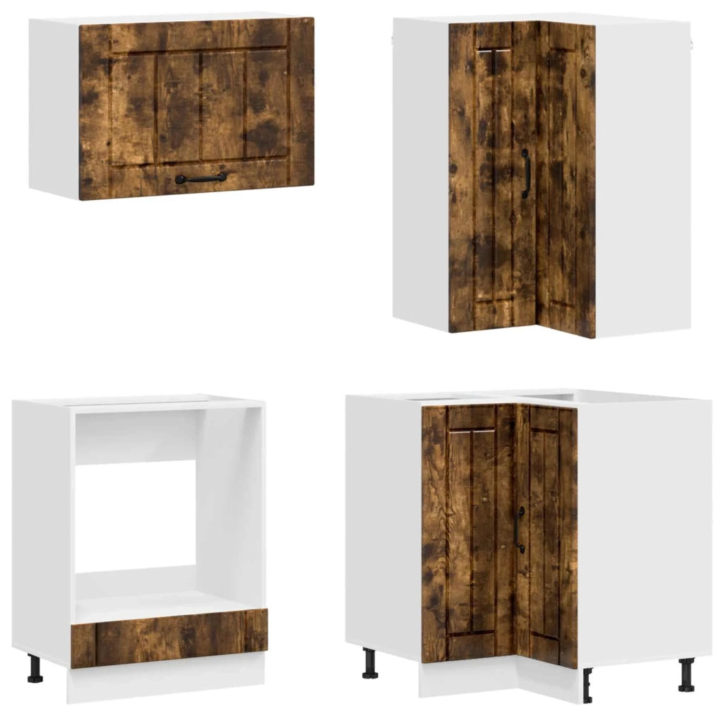 Unità Cucina LUCCA 8 pcs Rovere Fumo Legno ingegnerizzato 3438396