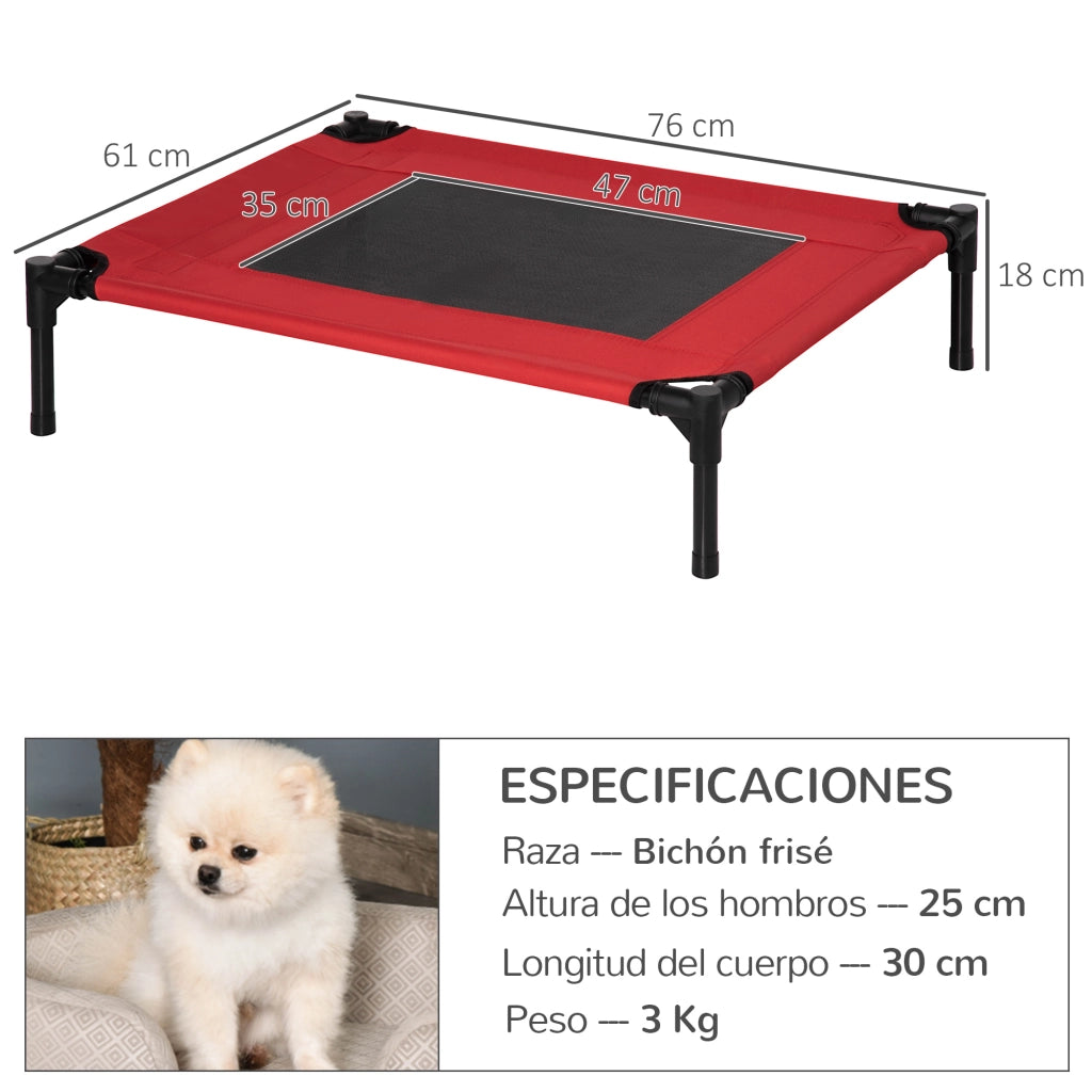 Letto per Cani Gatti ¨C Minimal ¨C Rosso 76x61x18 cm