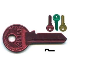 CHIAVI PER CILINDRI VIRO 5 SPINE GRANDI VI081U- - VI081U SX ultralite rosse - 10 pezzi SILCA