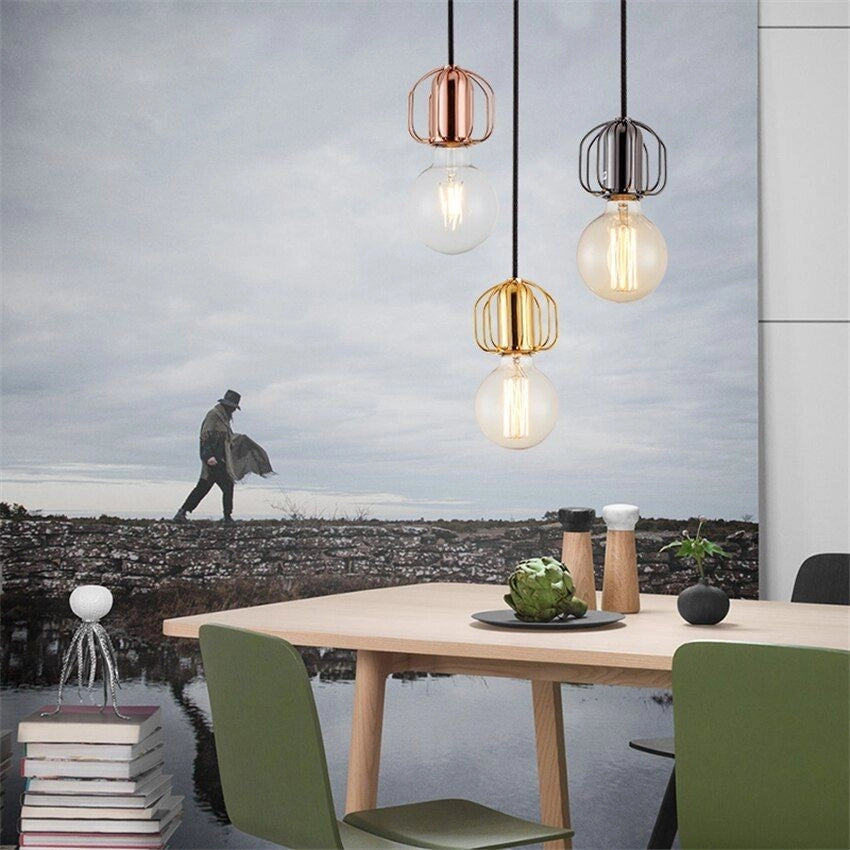 Lampada Da Soffitto Singola Loft Black APP591-1CP