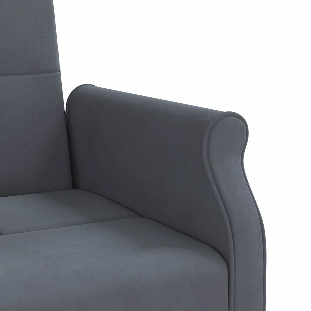 Divano Letto con Cuscini Grigio Scuro in Velluto 351858