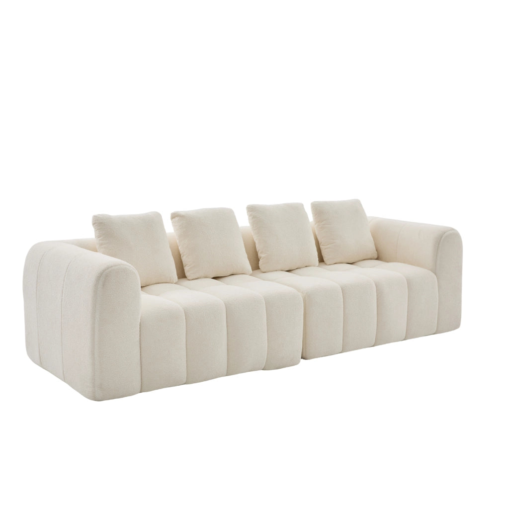 Divano 3 Posti con Braccioli ¨C Xylo ¨C Tessuto, 260x94,5x80 cm