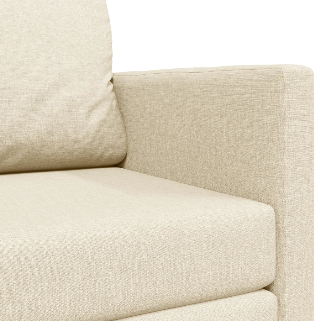 Divano Letto 2-in-1 Panna 124x71x78 cm Tessuto