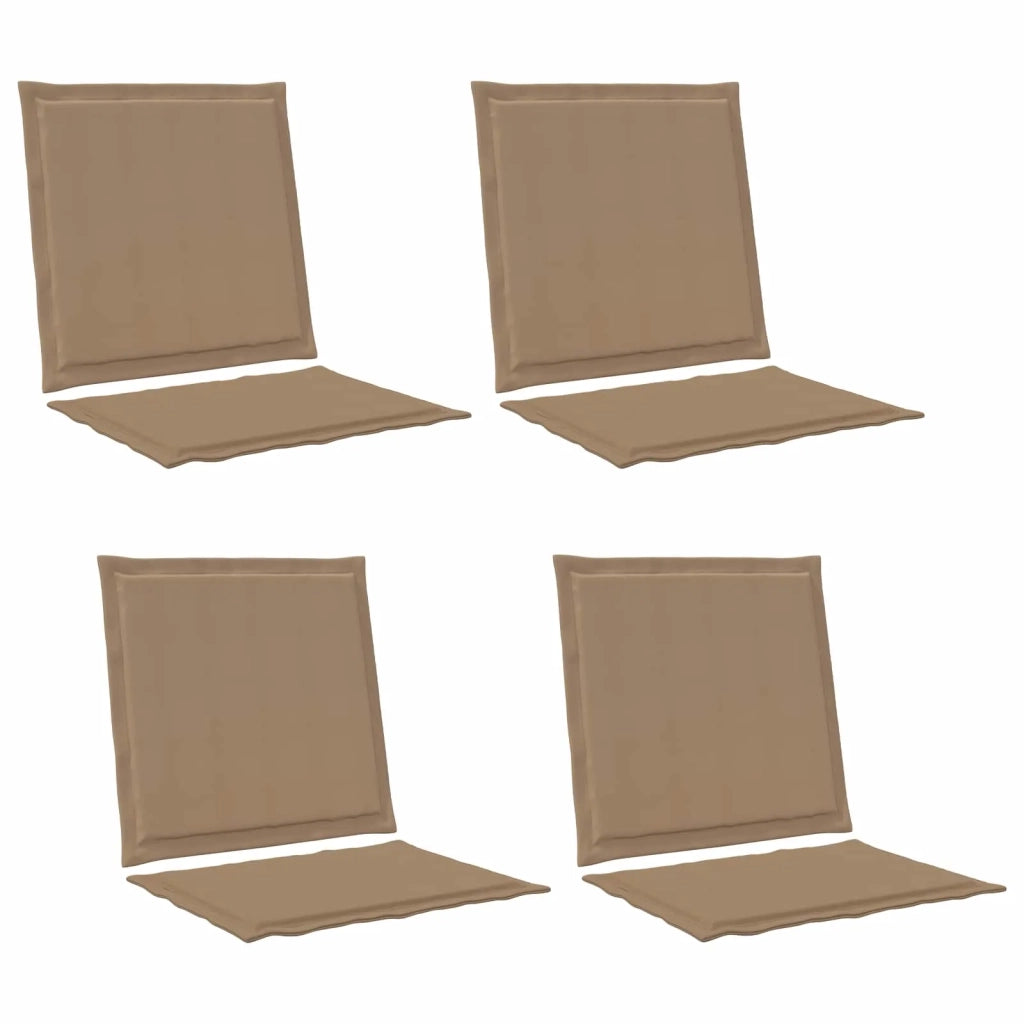 Cuscini per Seduta e Schienale 4 pcs Tortora 47 x 45 x 2 cm 899979