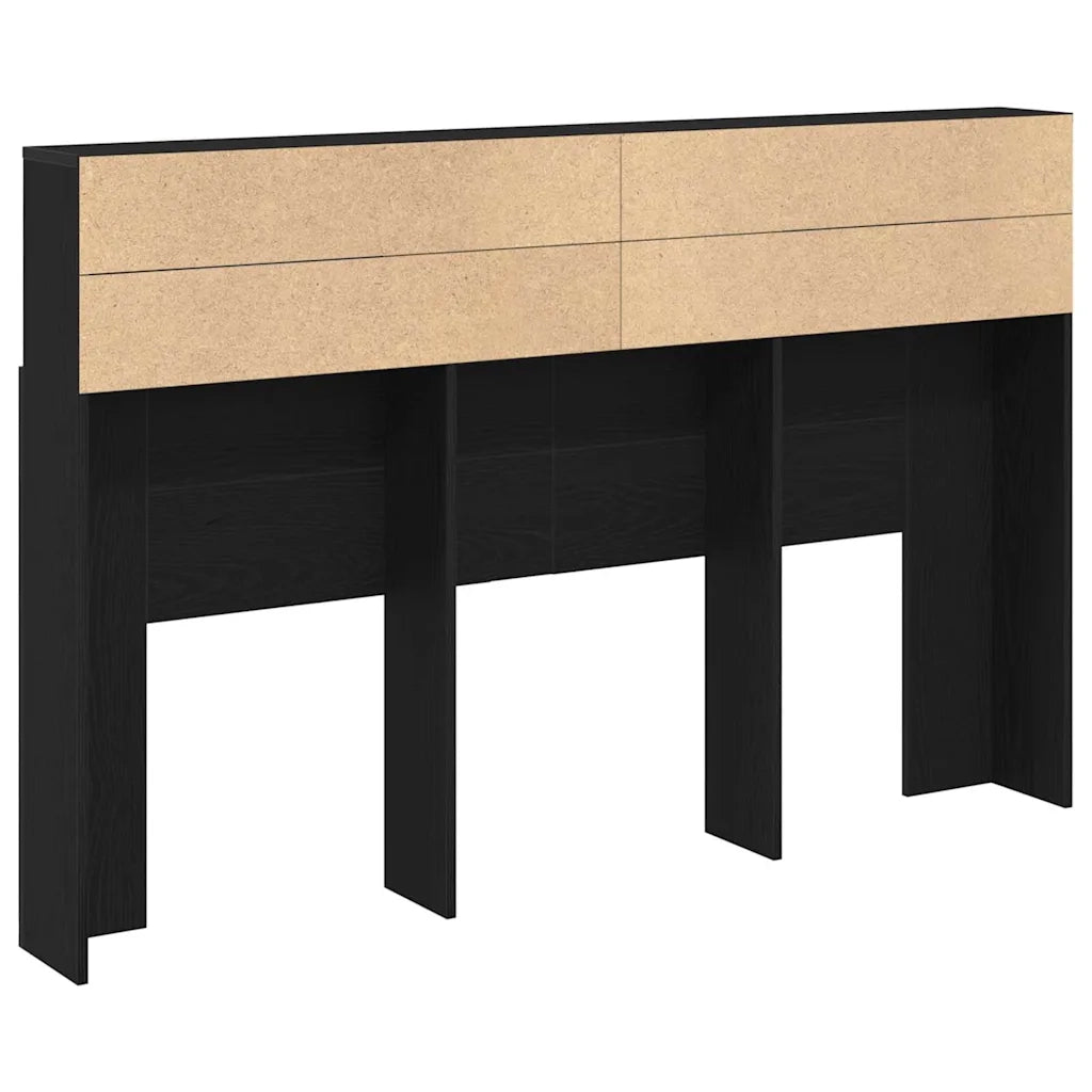 Testata del letto Rovere Nero Legno ingegnerizzato 862753