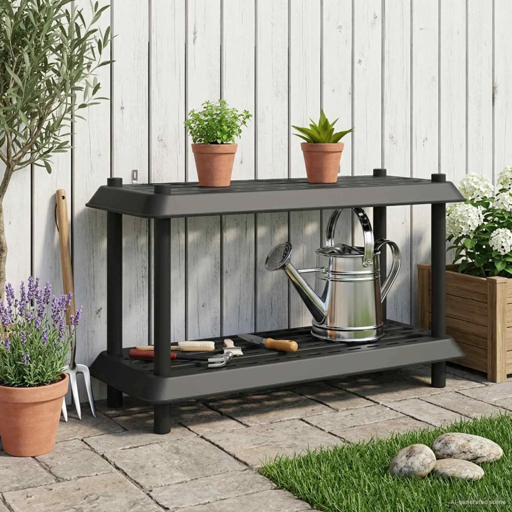 Unità di scaffalatura 2 livelli 100 x 40 x 55,5 cm PP Antracite 8011740