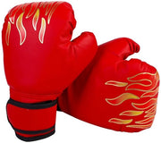 Manopole da Boxe per Bambini - Manopole da Combattimento per Ragazzi - Manopole in PU - Età 3-12 Anni - Fessure di Ventilazione - Disegno Curvo - Manopole da Combattimento