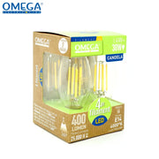 Set 4 Pezzi Lampadine Filament Candela E14 Luce Naturale: 4W - 400LM - A+
