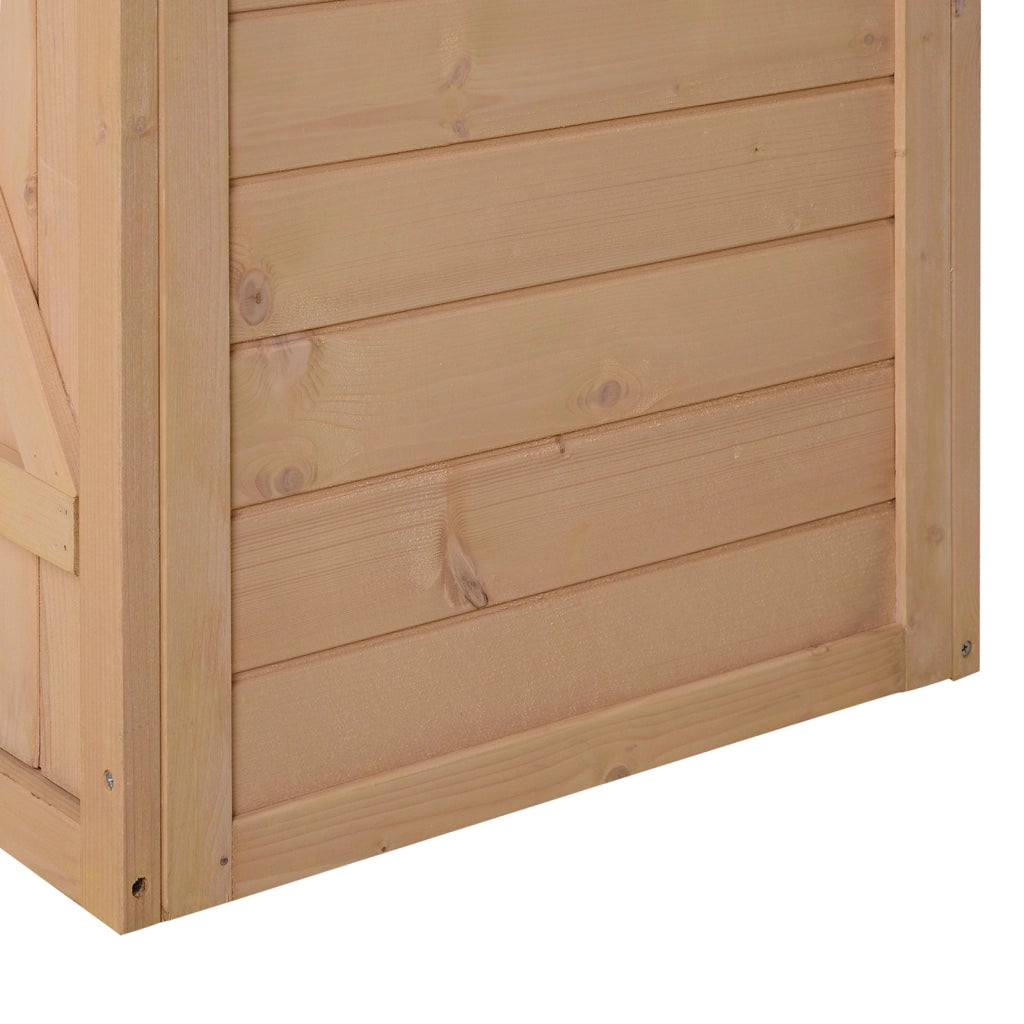 EasyComfort Casetta da Giardino in Legno di Abete con Tetto Impermeabile e 2 Mensole, 75x56x115 cm