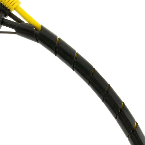 Spiralband 15-100 mm 20 metri nero cavo flessibile spirale con protezione cavo con 1 coppia di parole chiave Organizzatore di cavi