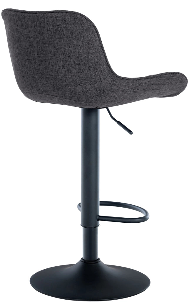 Sgabello da bar Minosa nero,Tessuto