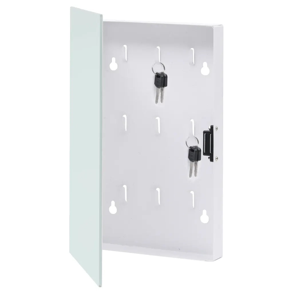 Cassetta Portachiavi con Lavagna Magnetica Bianca 30x20x4 cm