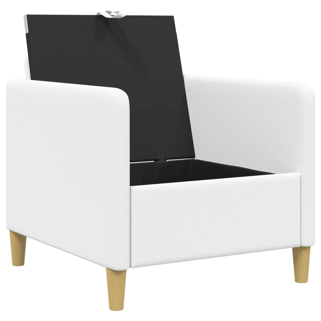 Divano con Storage Bianco 72 x 78 x 87 cm Poliestere 42036874
