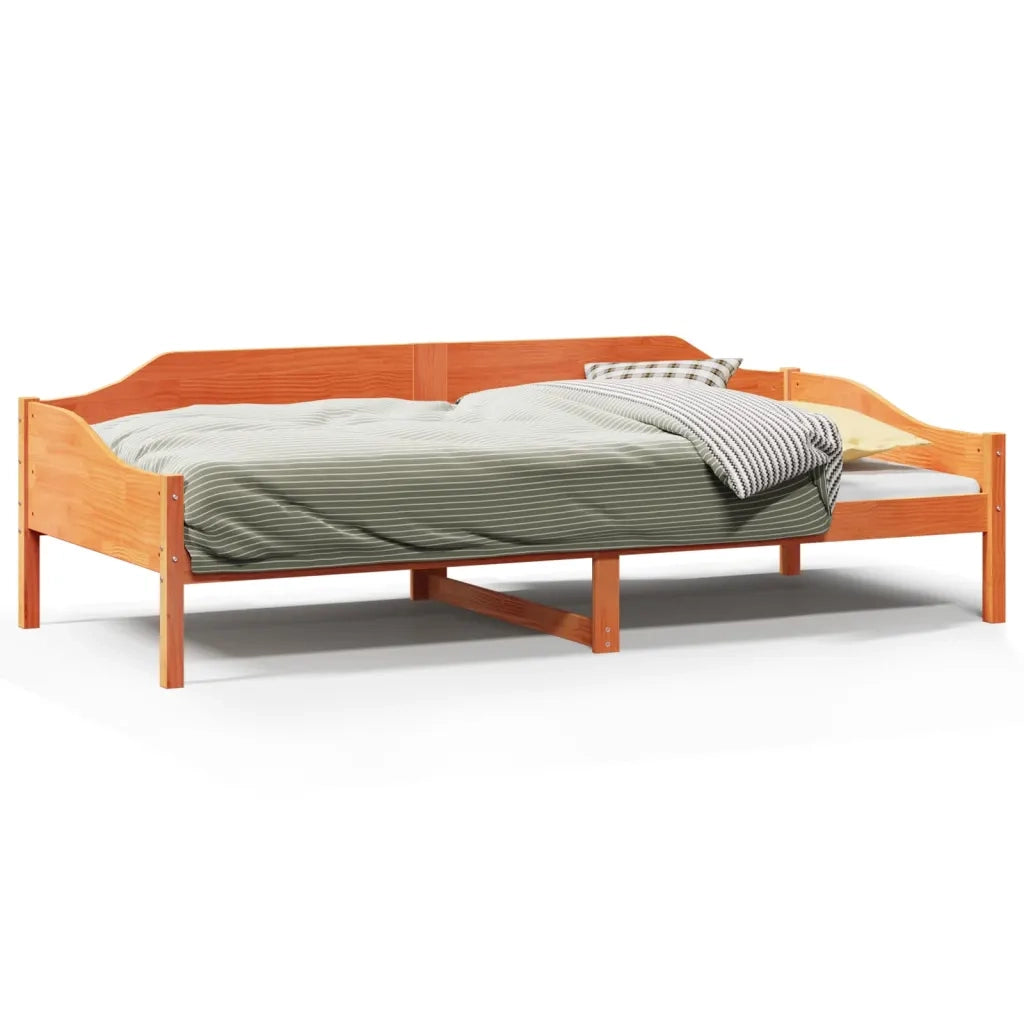 Letto senza Materasso-Struttura Letto Marrone Cera 90x190 cm in Legno di Pino 919792