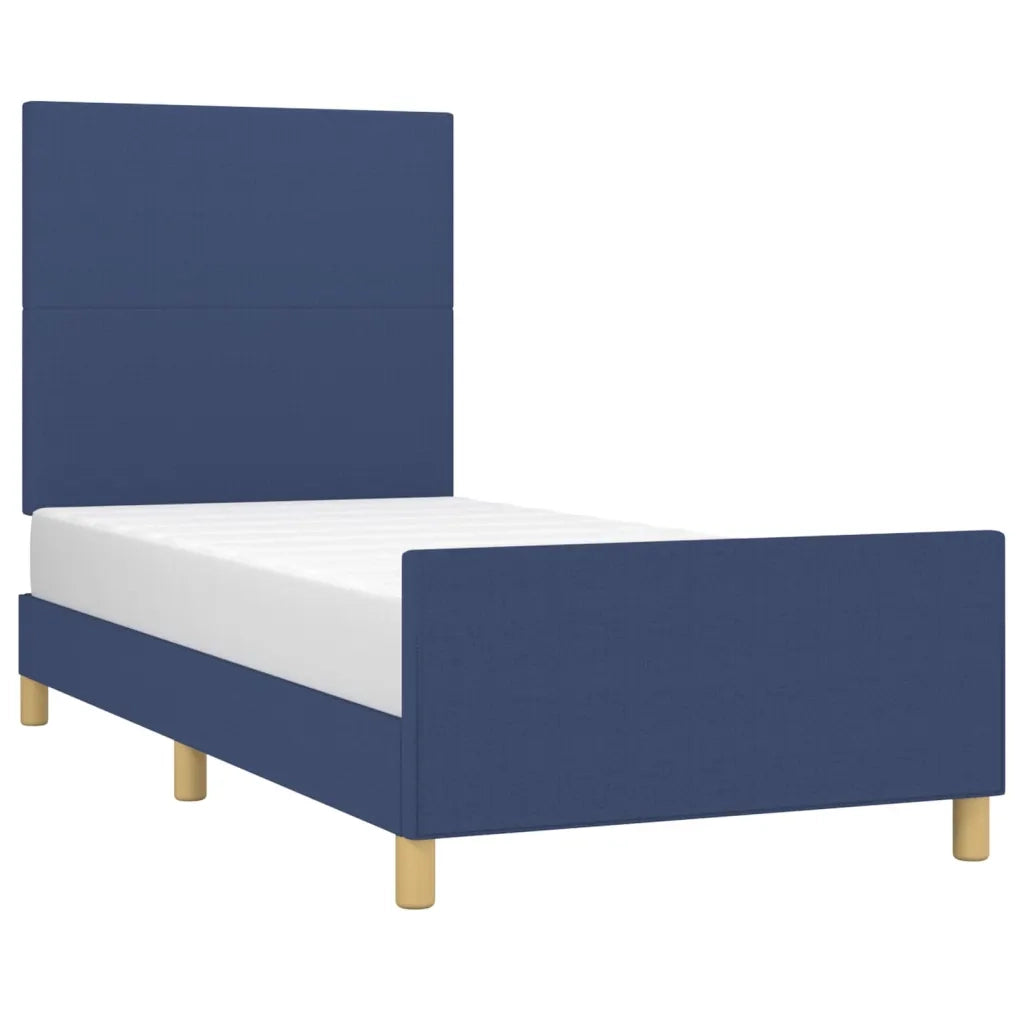 Giroletto senza Materasso Blu 90x190 cm in Tessuto