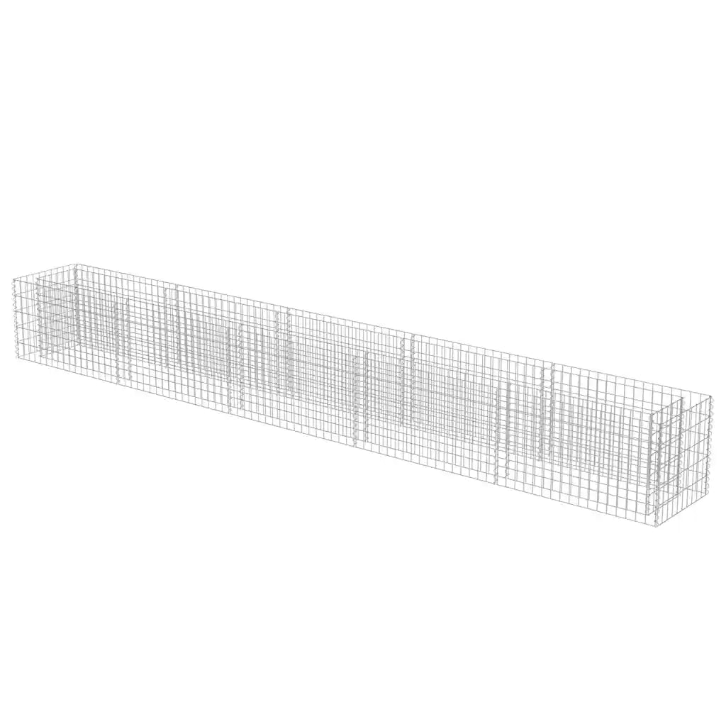 Gabbione Fioriere | Cassetta per fiori | Letto Rialzato in Acciaio Zincato 450x50x50 cm