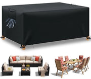 Copertura per divano per esterno impermeabile 420D Oxford per divano 180x120x74 cm nero
