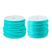 Cordone in gomma sintetico 15m - Buis di acciaio 2mm/3mm - Gomma sintetica - Leggero - Per creare gioielli - Incluso anello in plastica - Cordone per gioielli