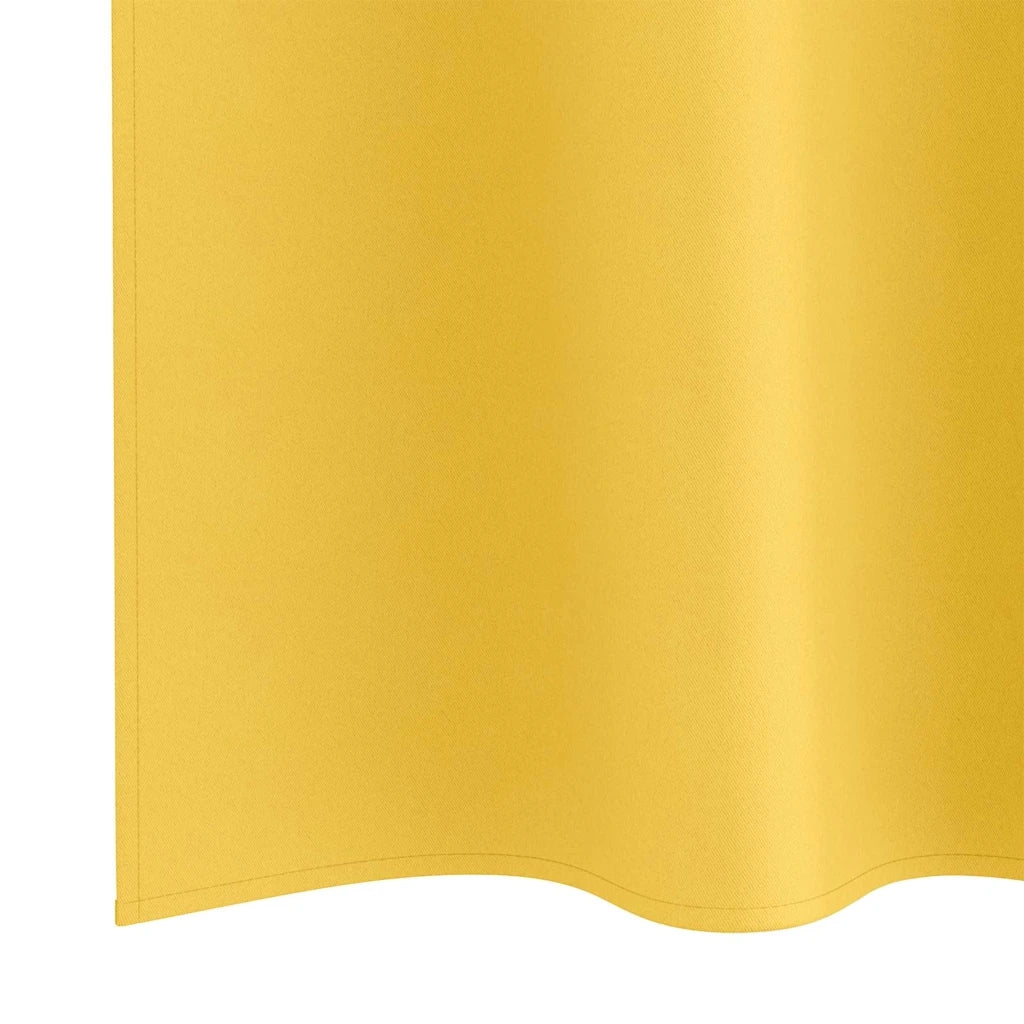 Tende Blackout con Anelli 2 pz Giallo senape 260 x 140 cm 4107397