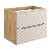 Mobile sottolavabo YOKA – Beige e rovere chiaro 70 cm
